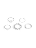 Silver-Plated Alloy Stylish Contemporary Stackable Ring - The Pari