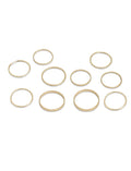Gold-Polished Alloy Stylish Contemporary Stackable Ring - The Pari