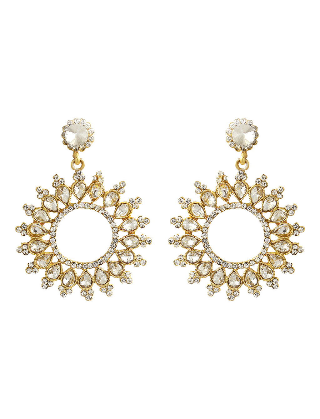 Silver-Plated Alloy Diva Look Stylish Contemporary Earrings - The Pari