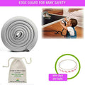 Safe-O-Kid Unique High Density 2 Mtr Long U Shaped Edge Guards With 8 Corner Cushions - Grey