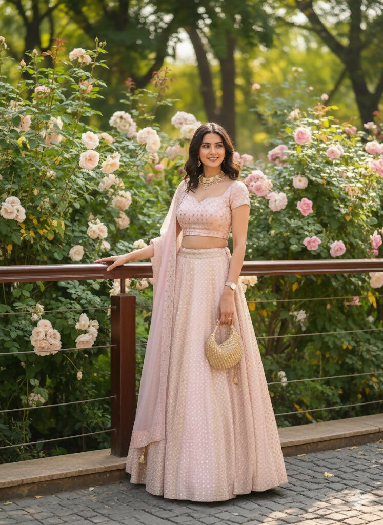 Lehenga Mart Designer Indian Wedding Lehenga Choli-Pink