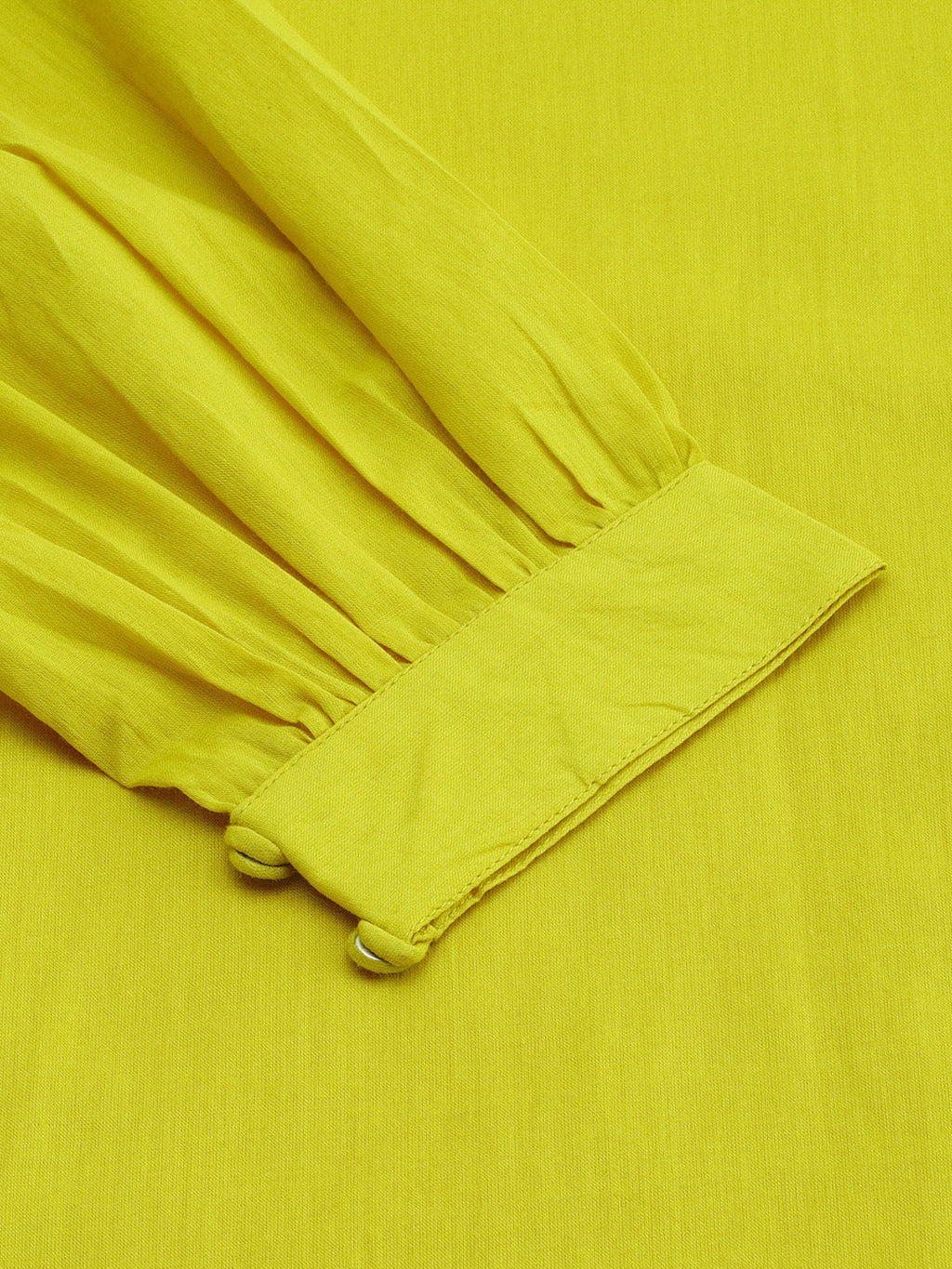 Janasya Women's Mustard Cotton Solid Drop-Waist Western Dress