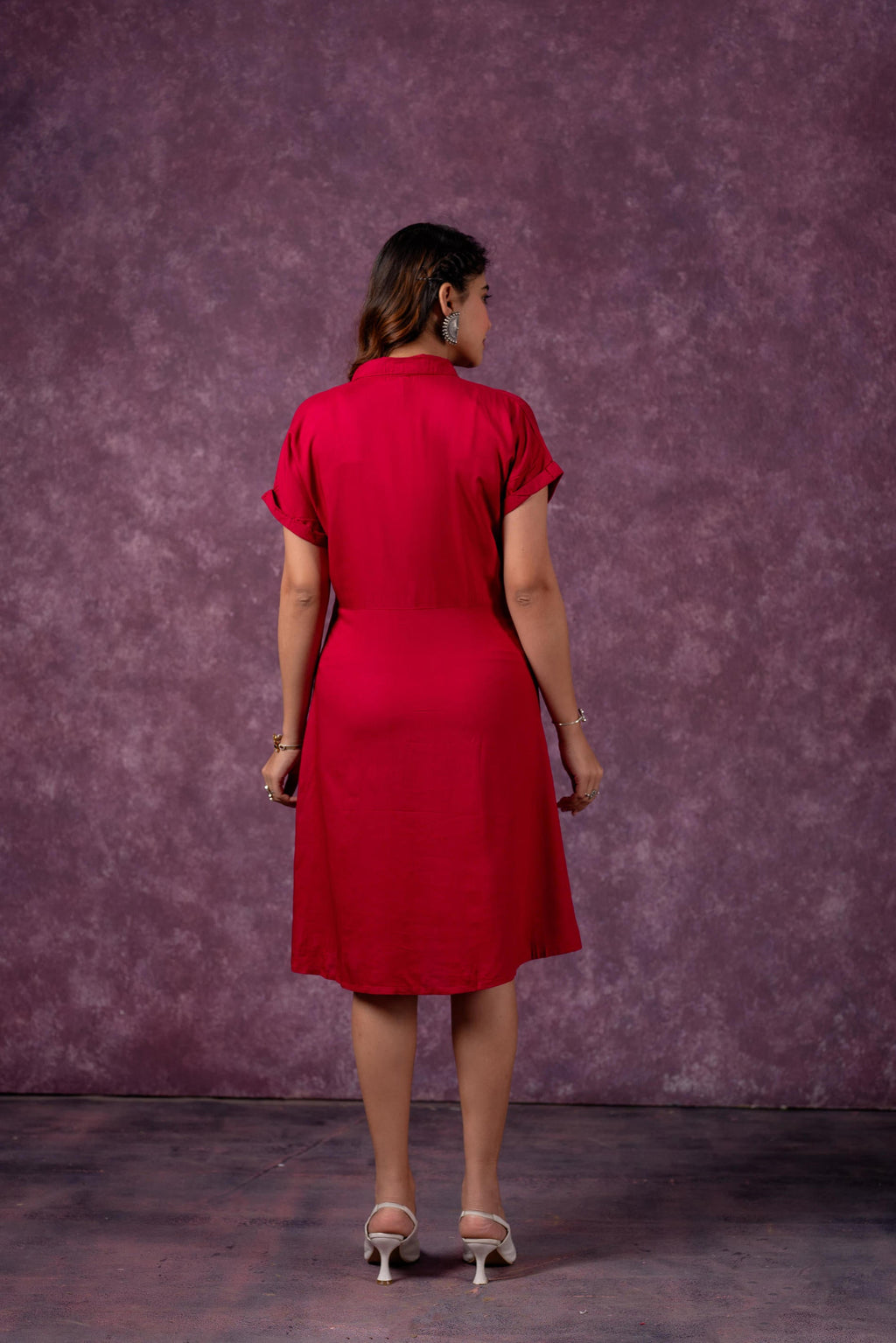 Juniper Scarlet Knot Shirt Dress