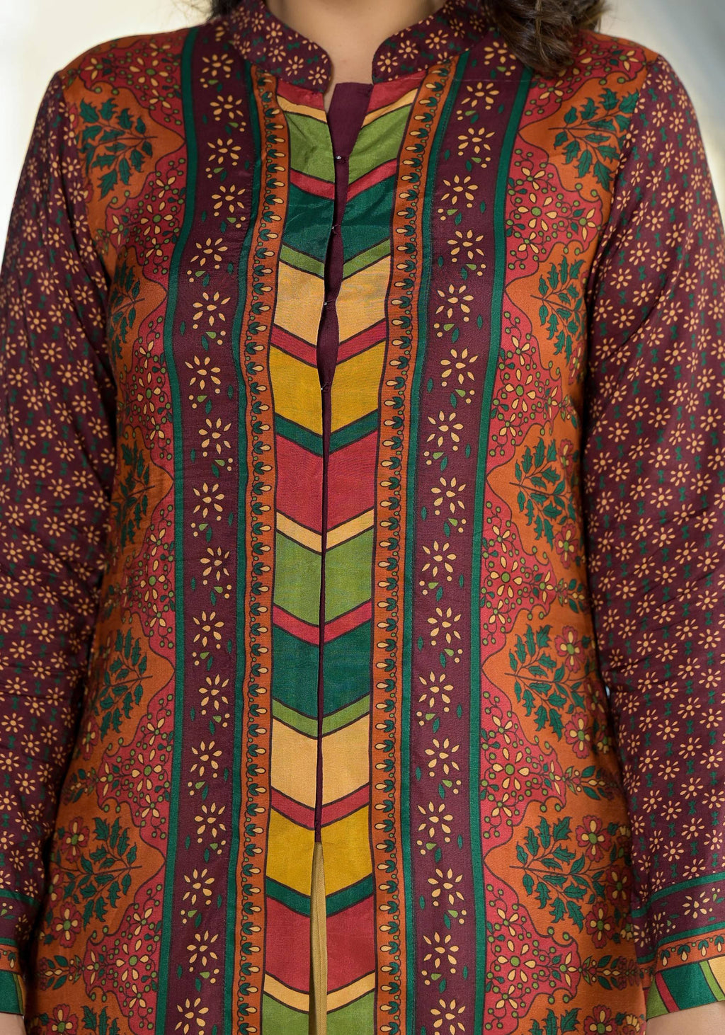 Juniper Multi Ethnic Motif Printed Viscose Tunic For Women