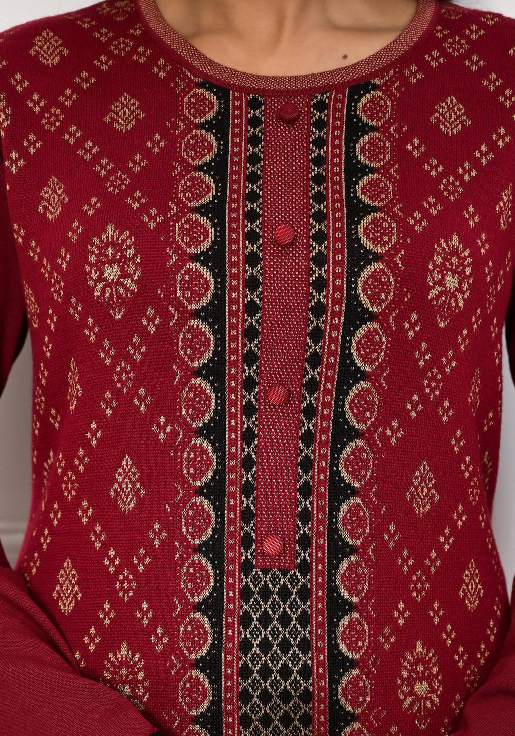 Juniper Maroon Ethnic Motif Printed Cotton Kurta