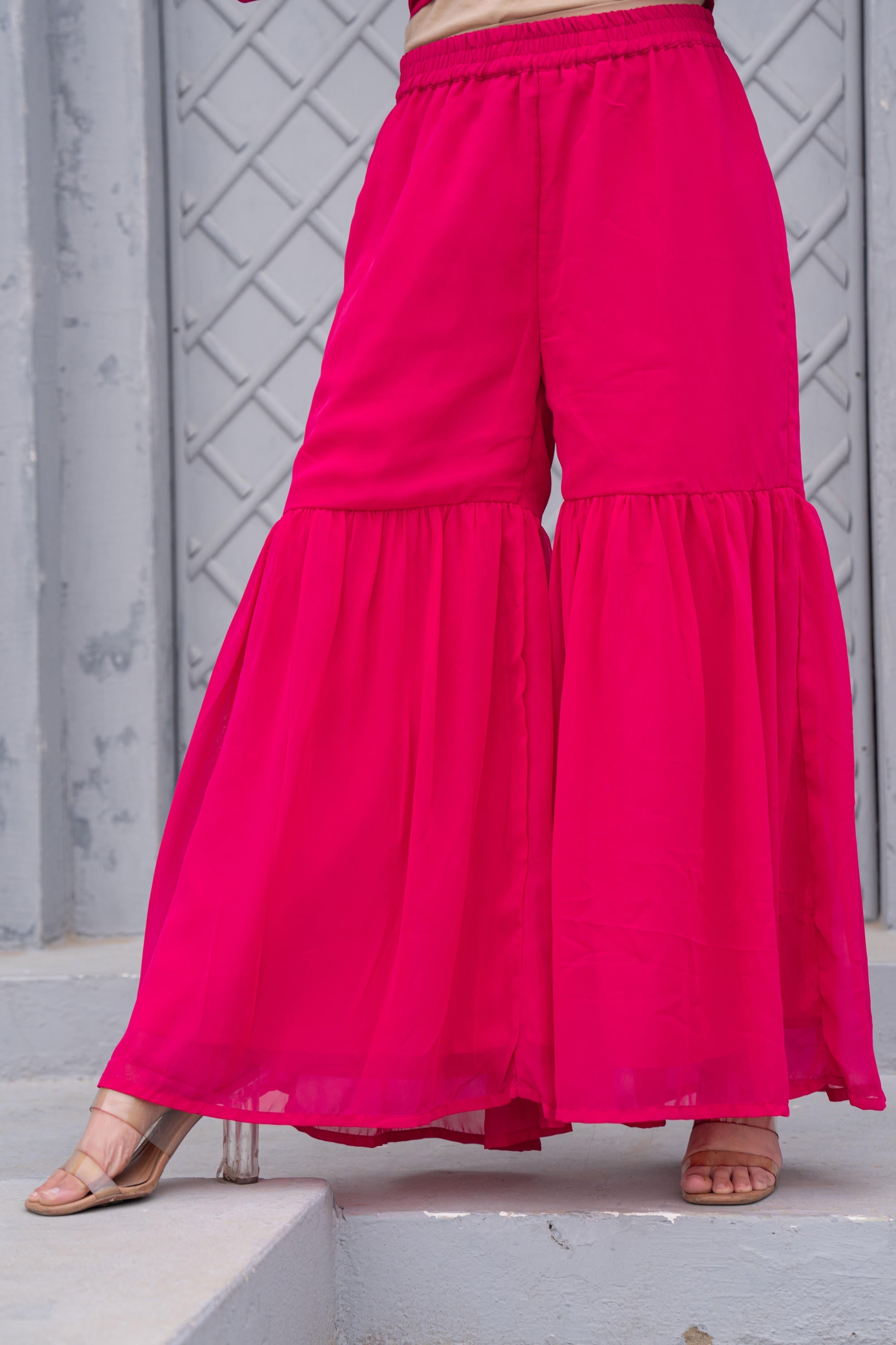 Juniper Gulnaar Gulab Embroidered Sharara Set