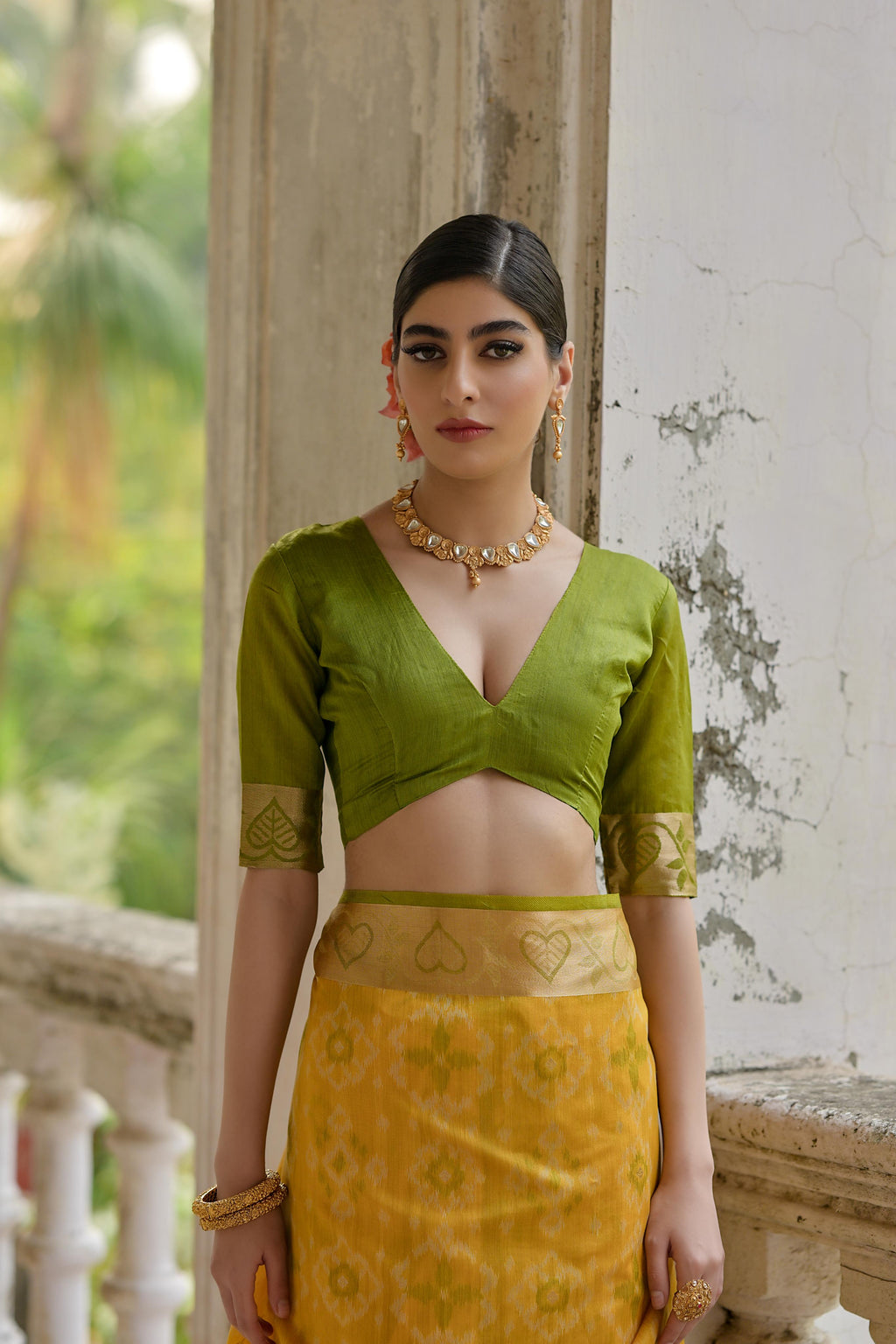 Jyoti Fashion Women's Yellow Soft Raw Silk Zari Woven Saree with Blouse