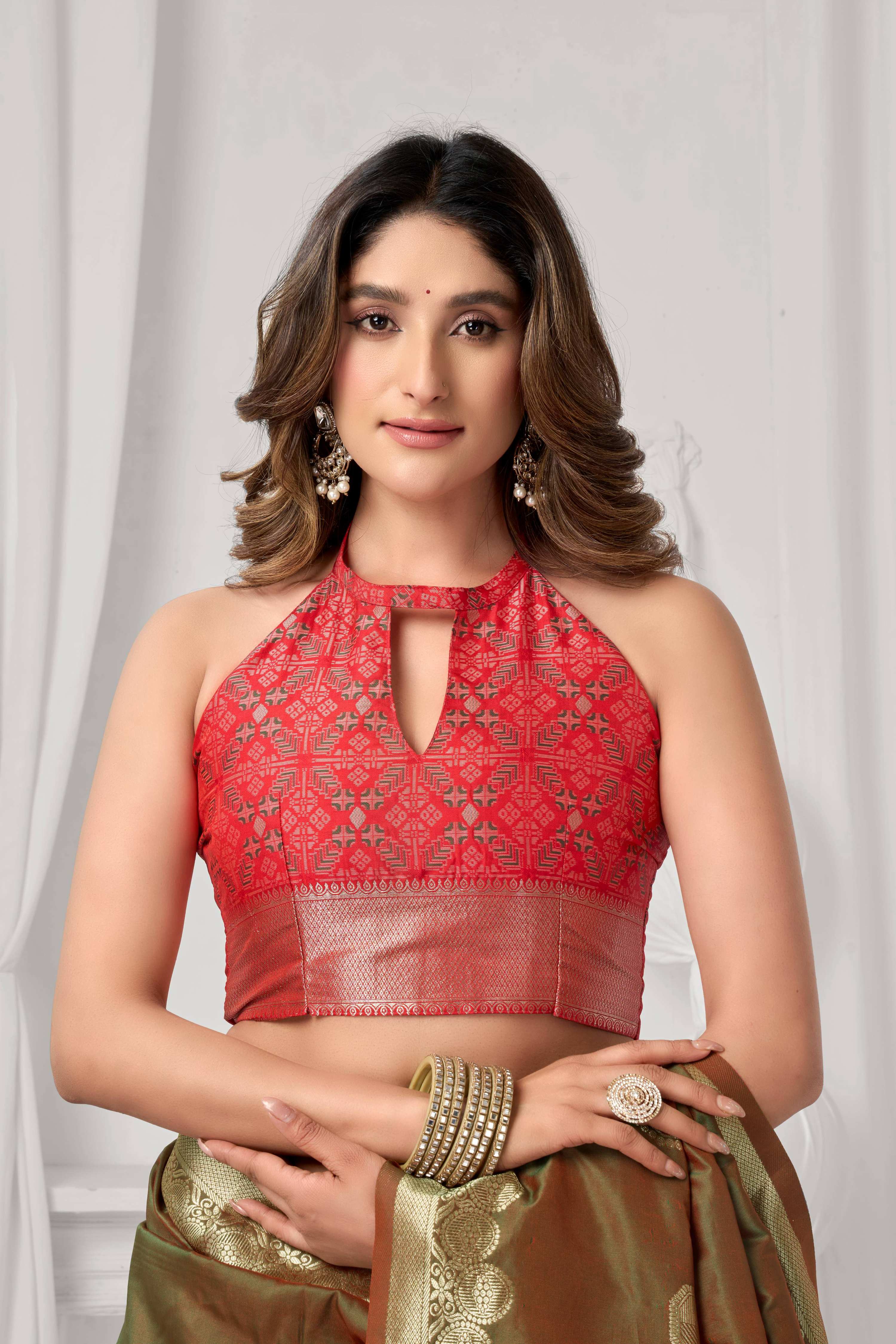 Jyoti Fashion Women's Coffee Soft Silk Zari Woven Saree with Blouse