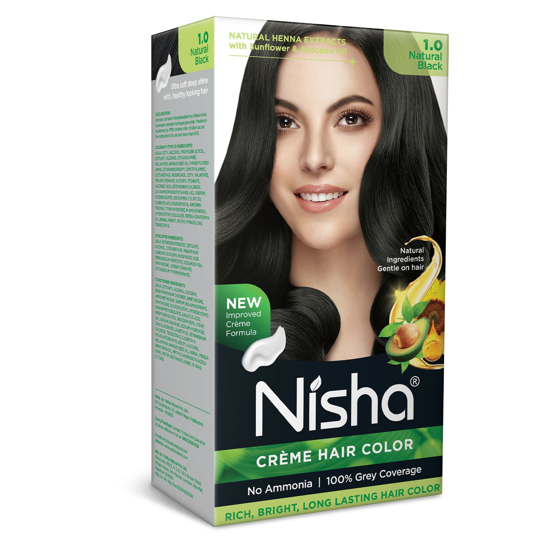 Nisha Creme Hair Color for Women - Natural Black