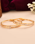 Jewels Nest Gold Plated Stone Studded Bangles Set For Women – Elegant Party Wear