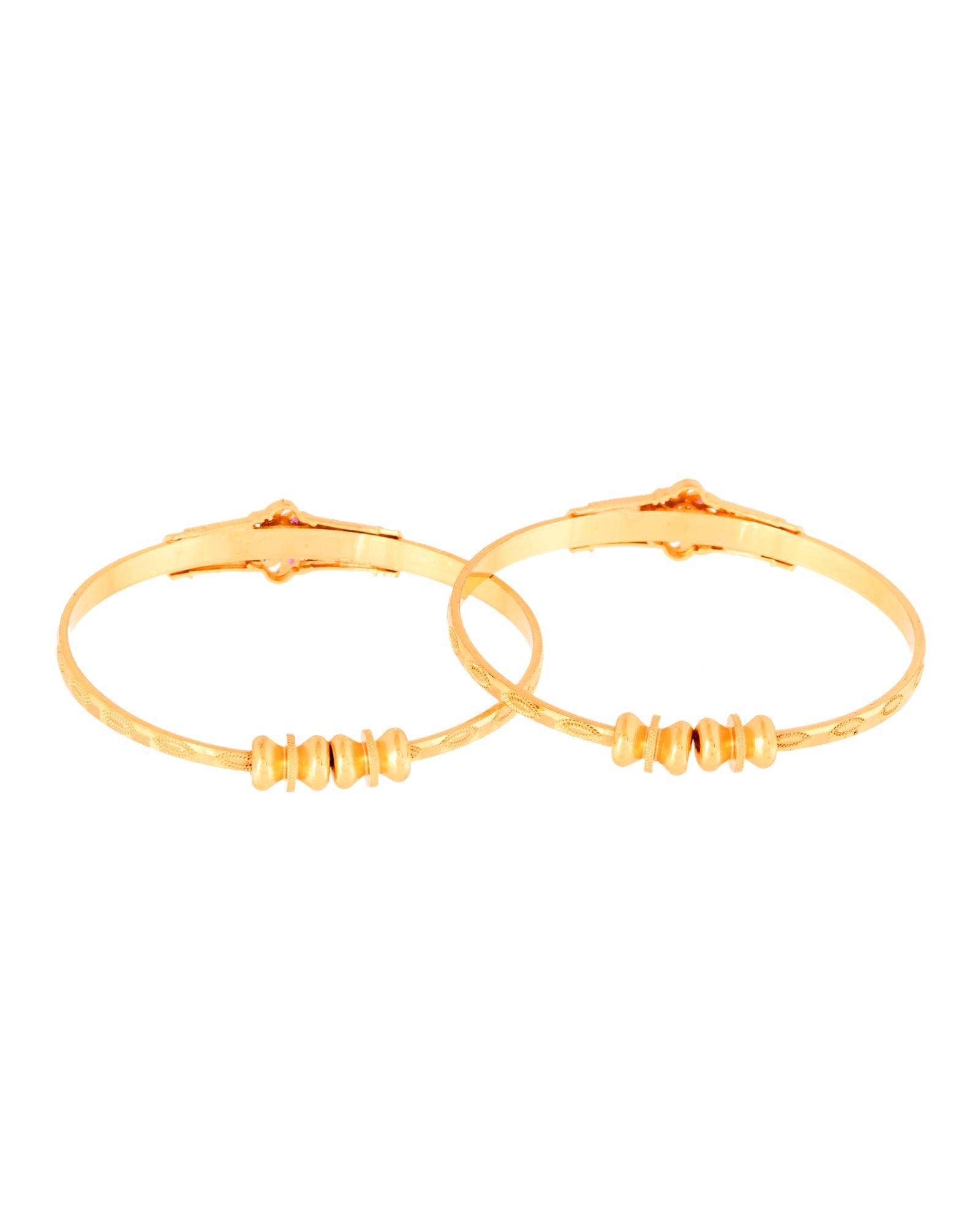 Jewels Nest Gold Plated Floral Design Bangles Set For Women – Festive & Traditional Wear