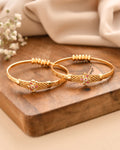 Jewels Nest Gold Plated Floral Design Bangles Set For Women – Festive & Traditional Wear