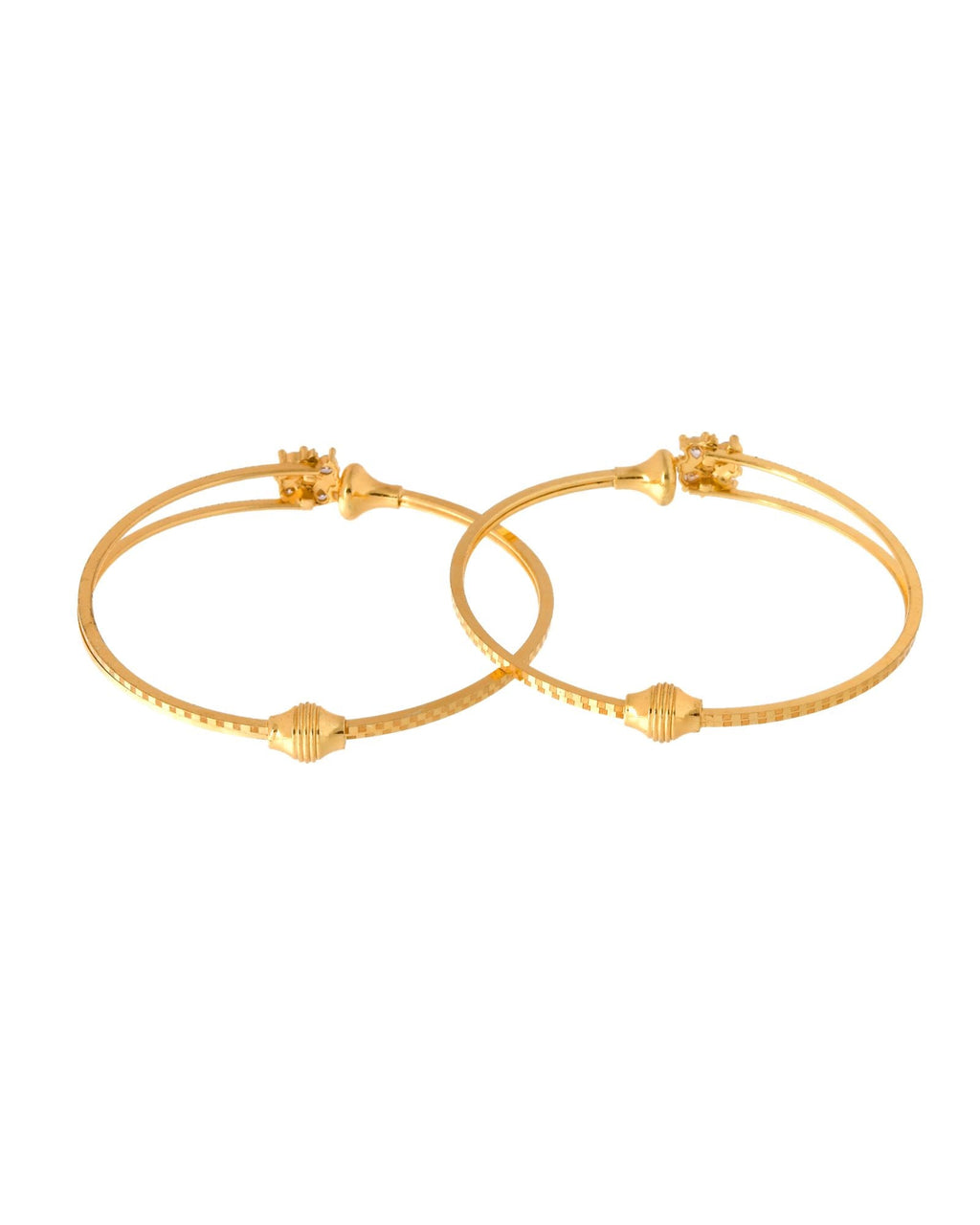 Jewels Nest Gold Plated Floral Stone Bangles Set For Women – Traditional Festive Jewellery