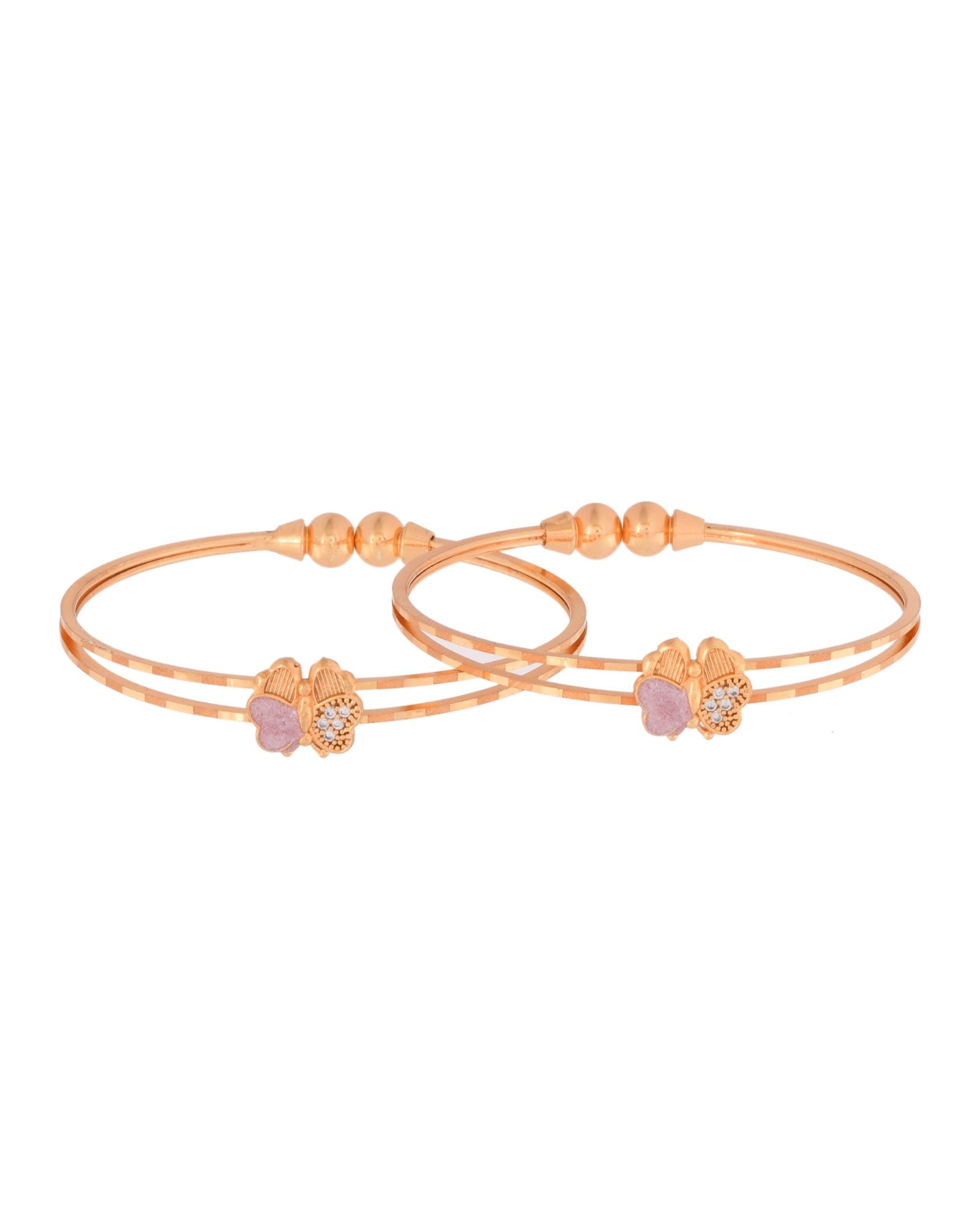 Jewels Nest Gold Plated Butterfly Design Bangles Set For Women – Elegant Festive Jewellery
