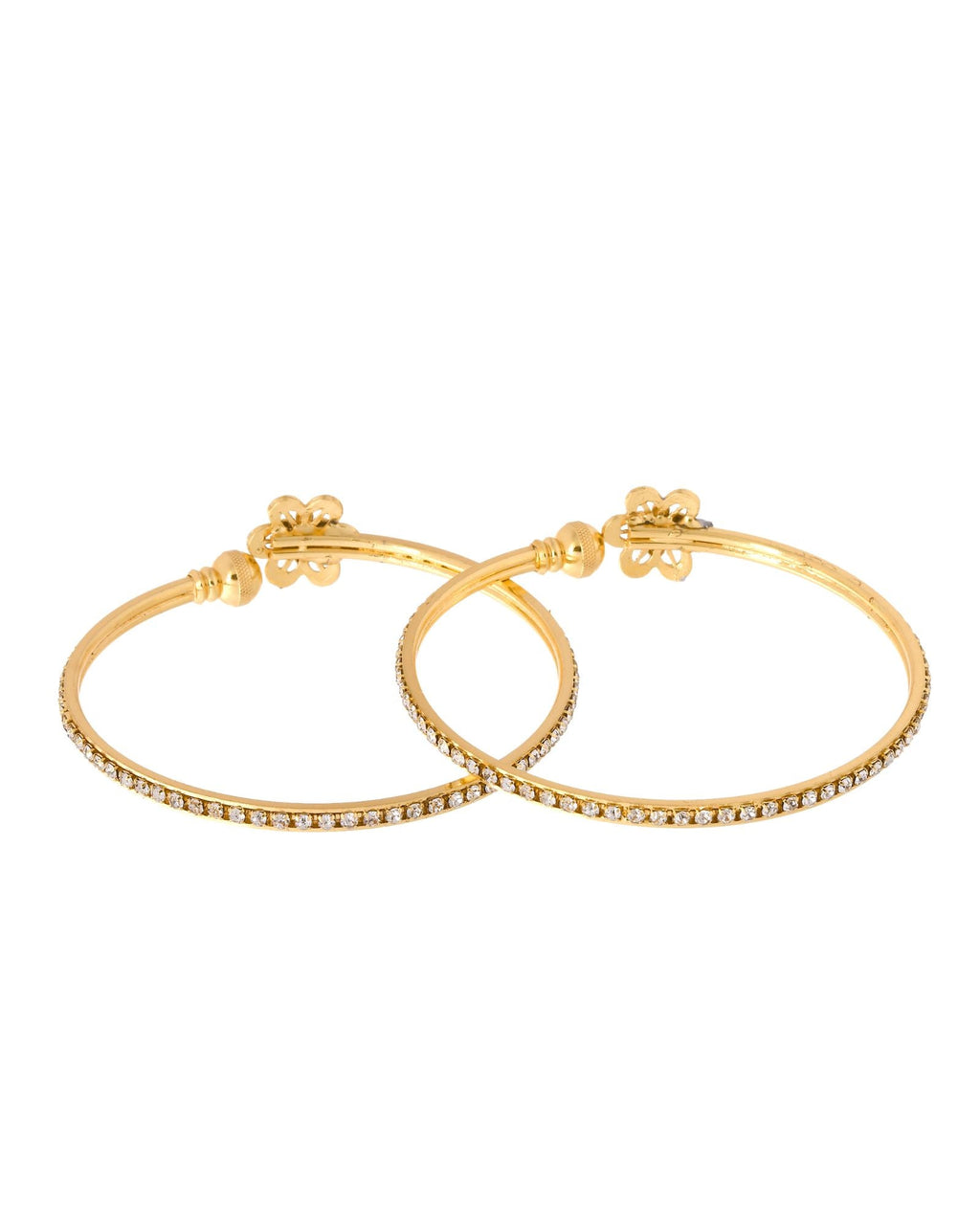 Jewels Nest Gold Plated Floral Stone Bangles Set For Women – Elegant Festive & Party Wear