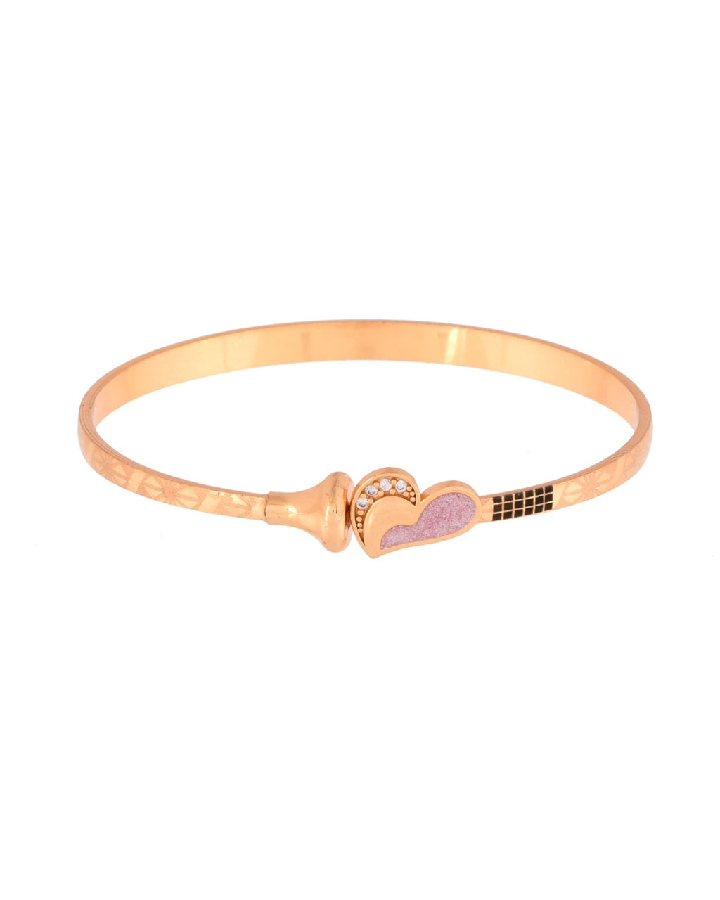 Jewels Nest Gold Plated Heart Design Bangles Set For Women – Elegant Party & Festive Wear