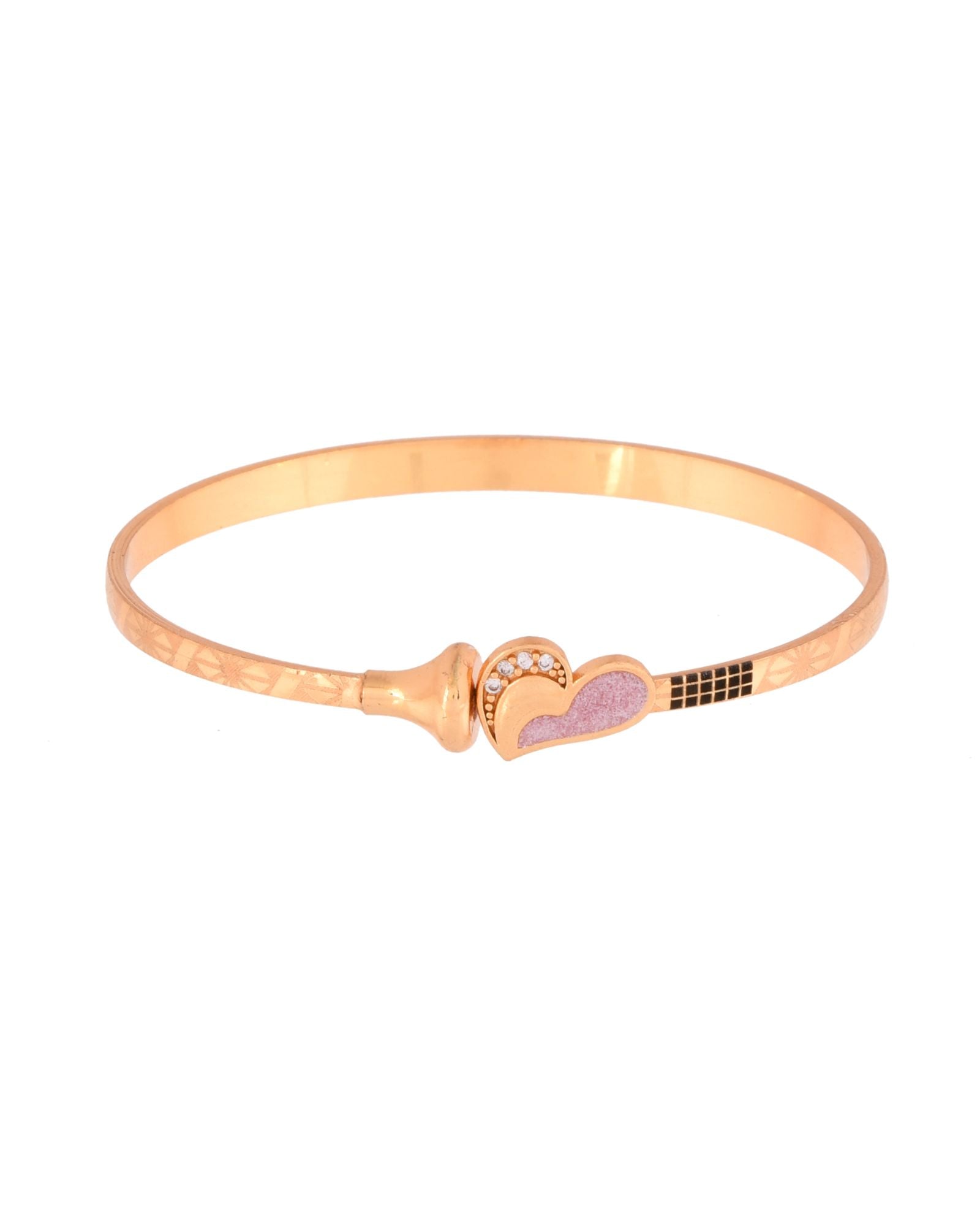 Jewels Nest Gold Plated Heart Design Bangles Set For Women – Elegant Party & Festive Wear