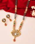 Jewels Nest Traditional Gold-Plated Kundan Mangalsutra Set For Women