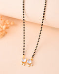 Jewels Nest Minimal Gold-Plated White Stone Mangalsutra For Women