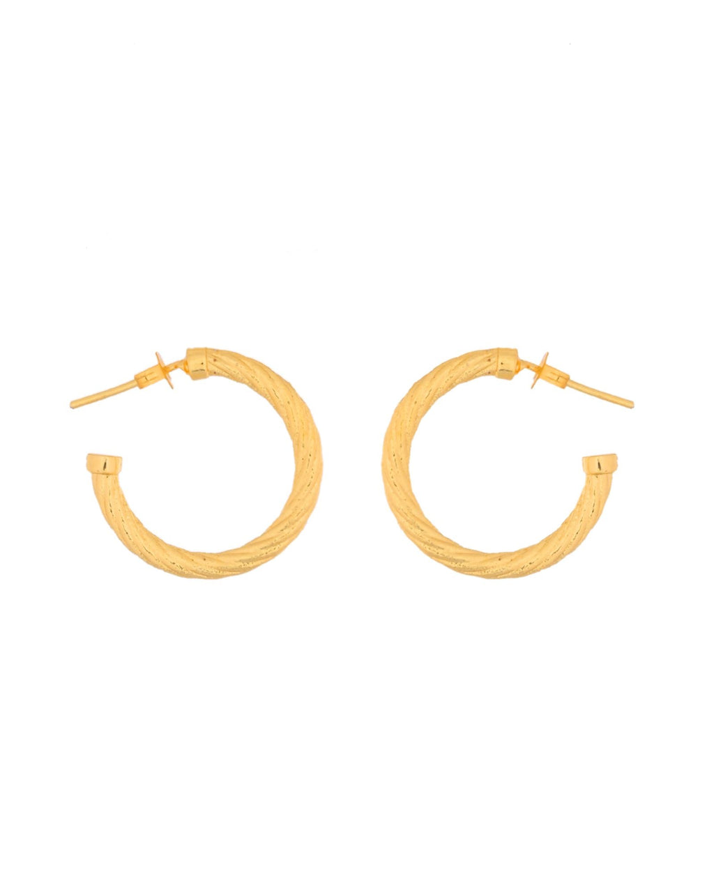 Jewels Nest Gold-Tone Twisted Hoop Earrings For Women