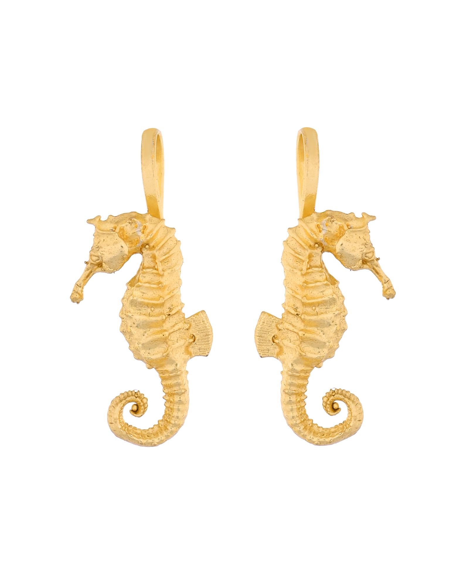 Jewels Nest Gold-Tone Seahorse Ear Cuff Earrings For Women