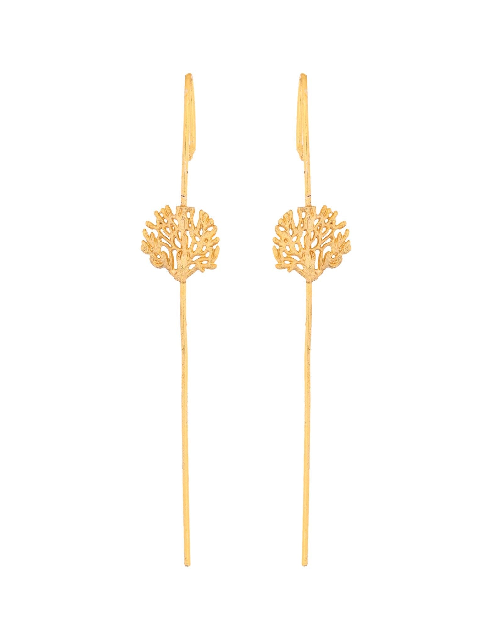 Jewels Nest Gold Tone Ear Cuff Earrings, Dual Disc Ear Cuff Women, Modern Ear Cuff Jewellery