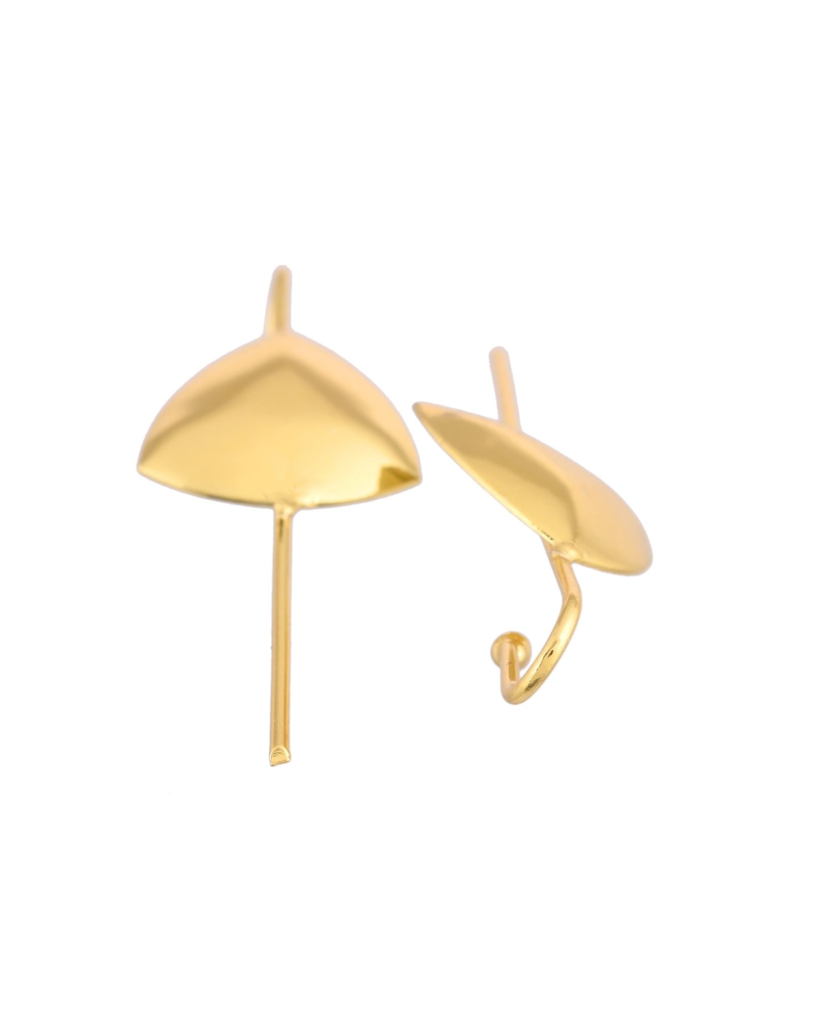 Jewels Nest Gold-Tone Abstract Leaf Linear Drop Earrings For Women | Minimal Modern Jewellery