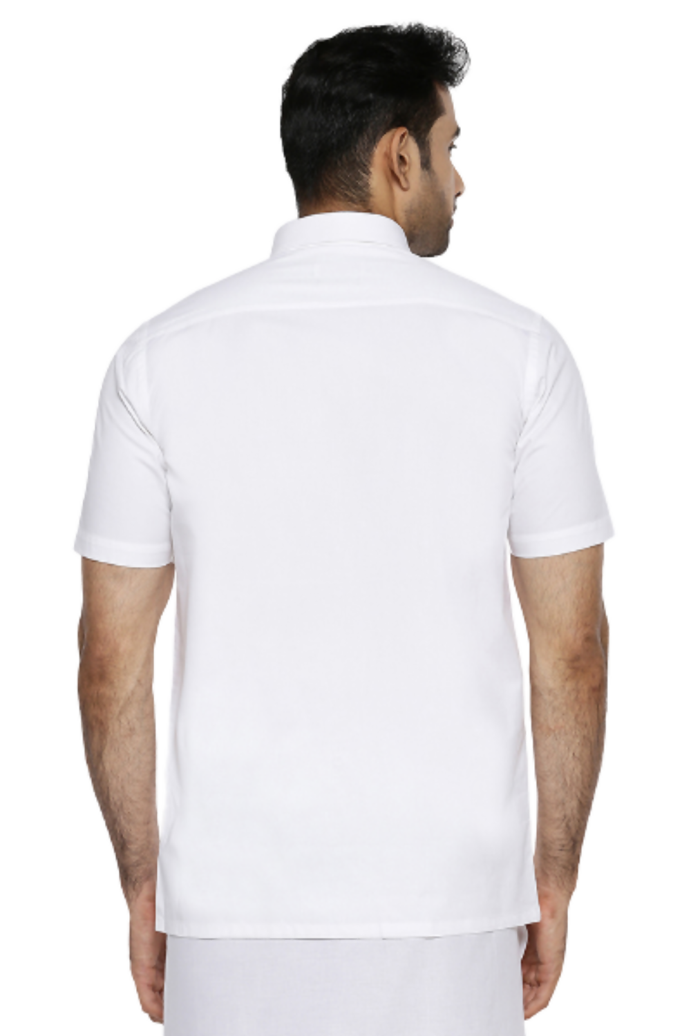 Ramraj Cotton Mens Half Sleeve White Shirt Plus Size - Classic Cotton
