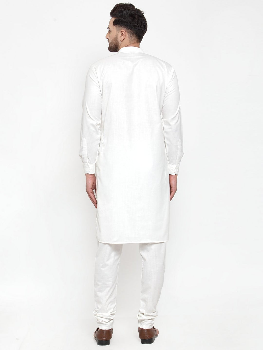 Jompers Men White Solid Kurta Only