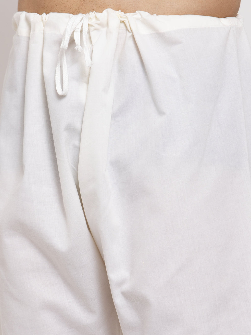 Jompers Men Cream Embroidered Kurta with Pyjamas