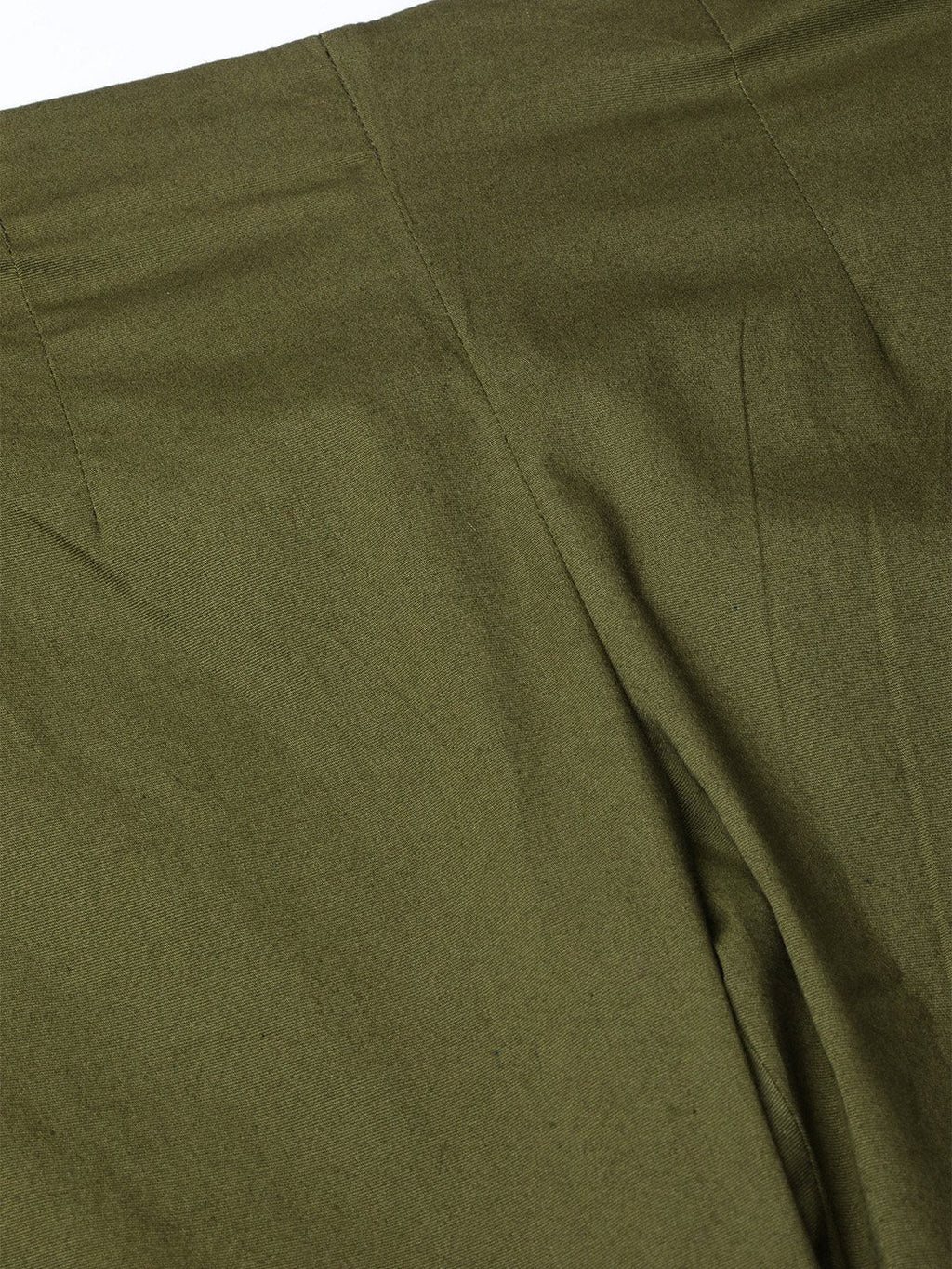 Jompers Women Olive Green Smart Slim Fit Solid Regular Trousers