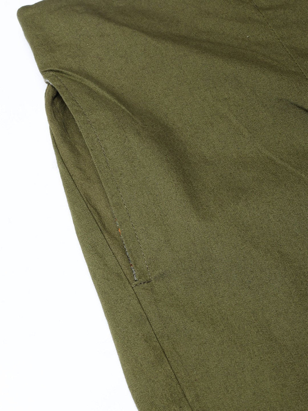 Jompers Women Olive Green Smart Slim Fit Solid Regular Trousers