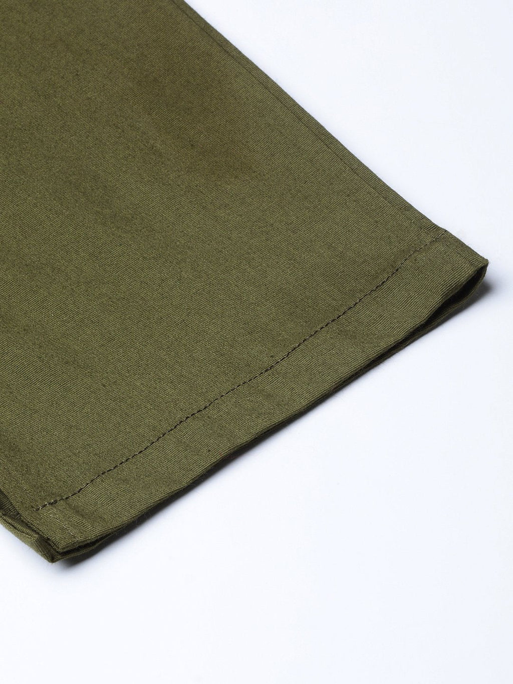 Jompers Women Olive Green Smart Slim Fit Solid Regular Trousers