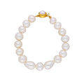 J Pearls Single Line White Pearl Bracelet - Real Pearl Jewelry