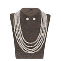 J Pearls Zara 5 Lines Pearl Necklaces - Real Pearl Jewelry