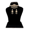 J Pearls Vansha 3 Lines Round Pearl Choker - Real Pearl Jewelry