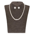J Pearls White Graded Oval Pearl Necklace - Real Pearl Jewelry