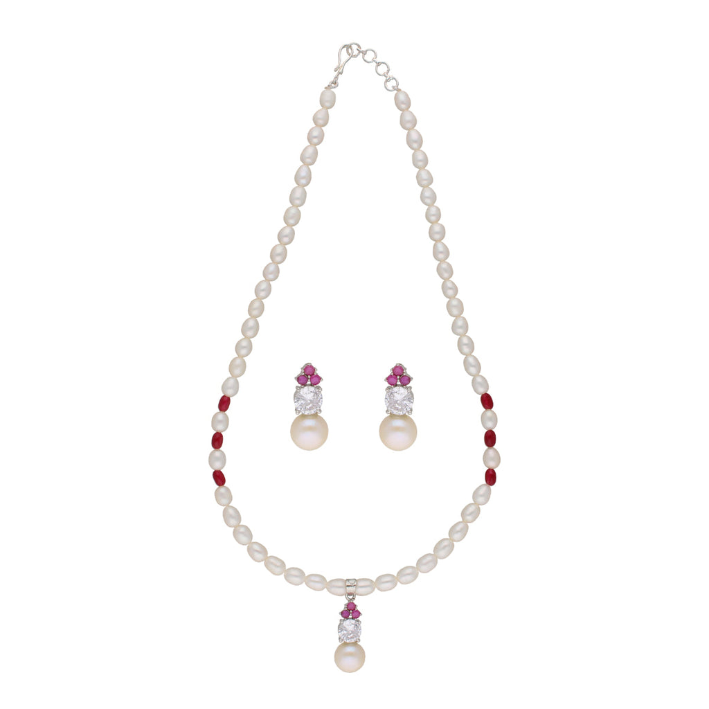 J Pearls Trendy Pearl Pendant Set - Real Pearl Jewelry
