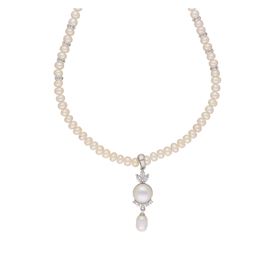 J Pearls Fashionable Pearl Pendant Set - Real Pearl Jewelry
