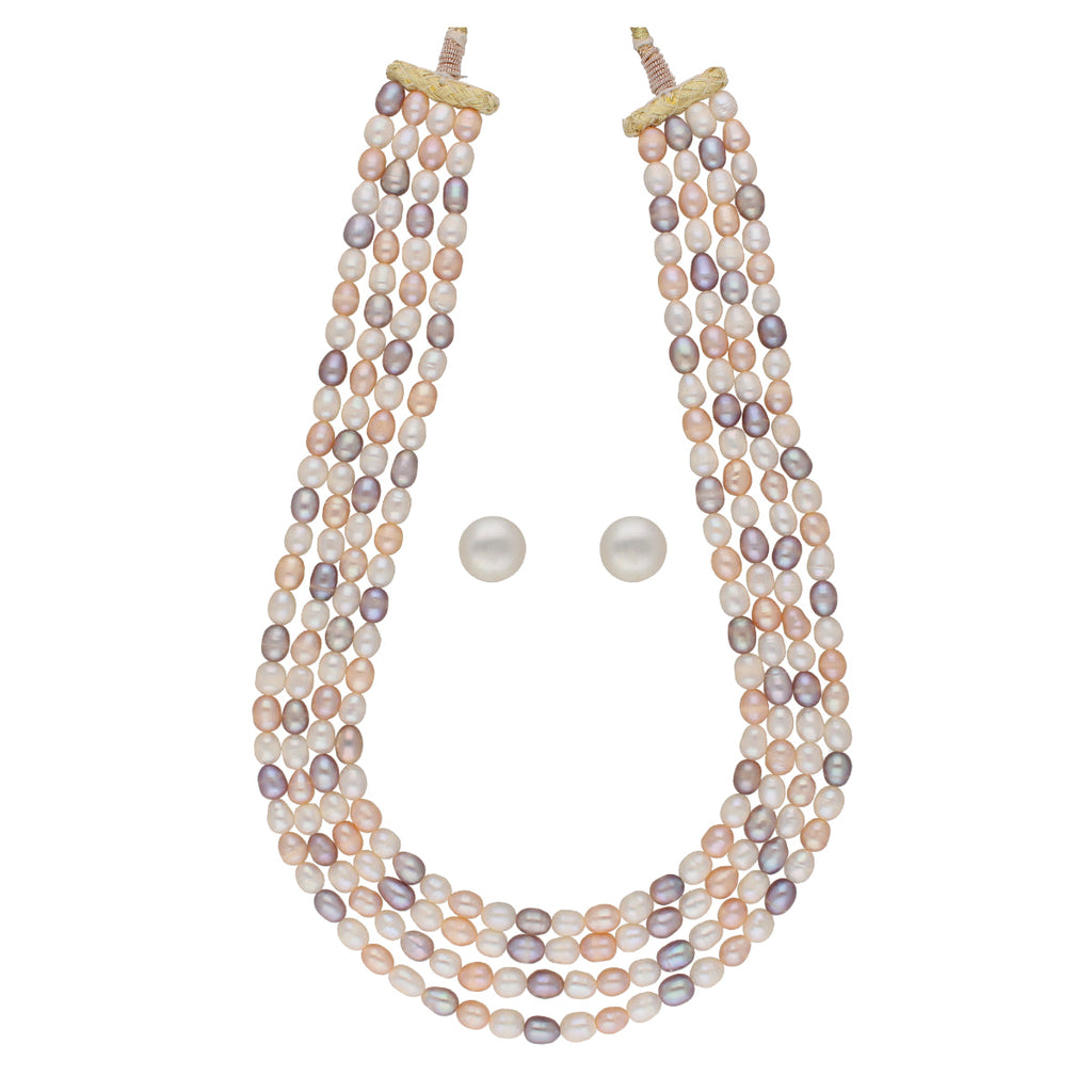 J Pearls Freena 4 Lines Pearl Sets - Real Pearl Jewelry