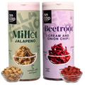 Nocap foods Guilt Free Healthy Chips - Beetroot Cream & Onion,Millet Jalapeno