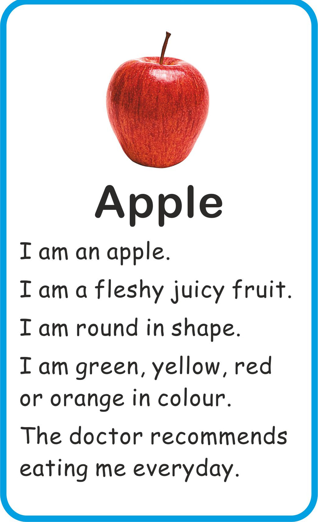 Jolly Kids Flash Card - Fruits