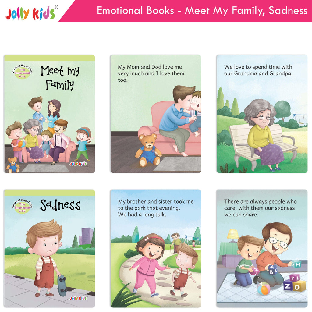 Jolly Kids Good & Happy Living The Emotional Way Story Books (Set of 8) Learning Stories about Feeling and Emotions| Ages 3 - 8 years