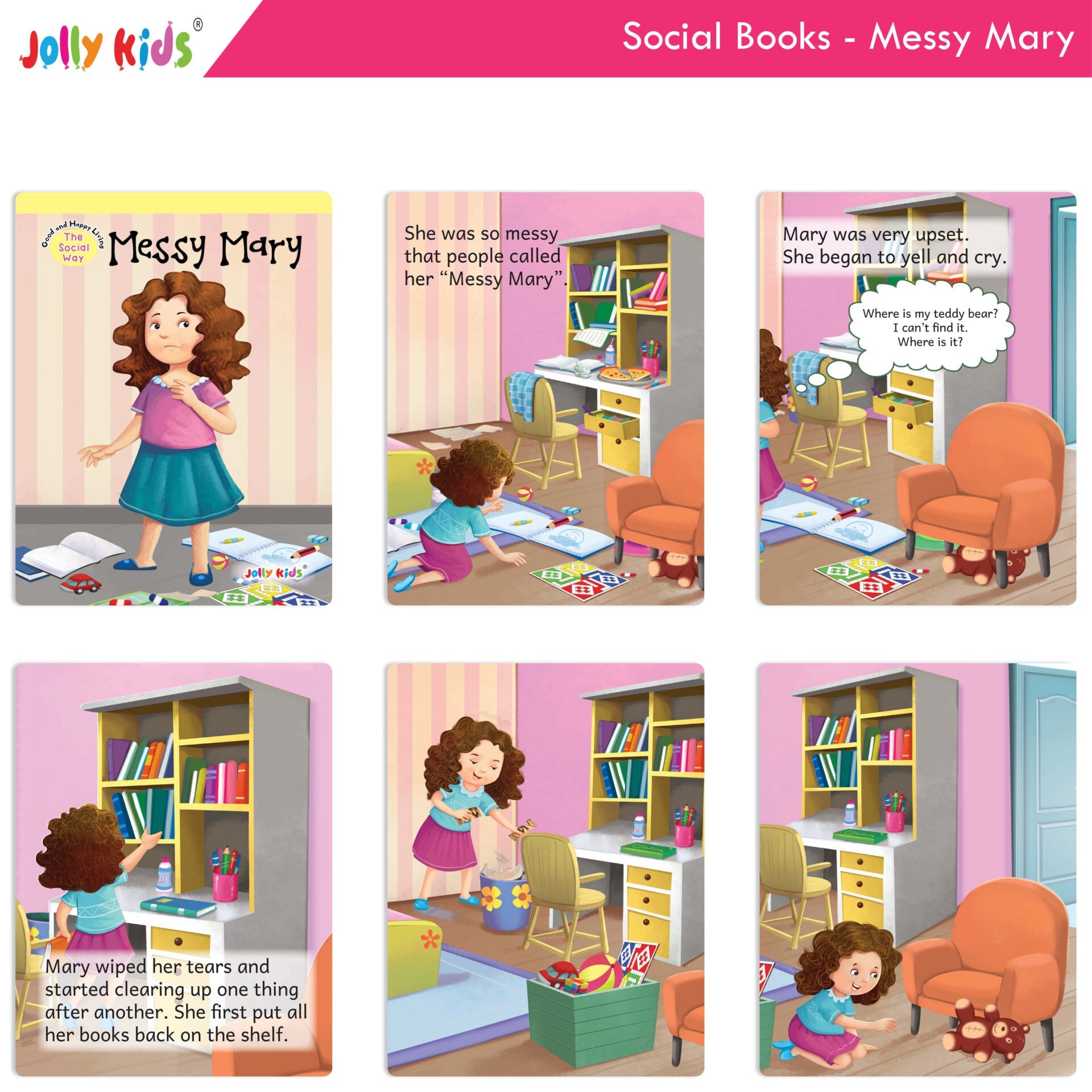 Jolly Kids Good & Happy Living The Social Way Series Books (Set of 8)| Kids Learning Social Reponsibilities in Short Stories Books Ages 3 - 8 Years