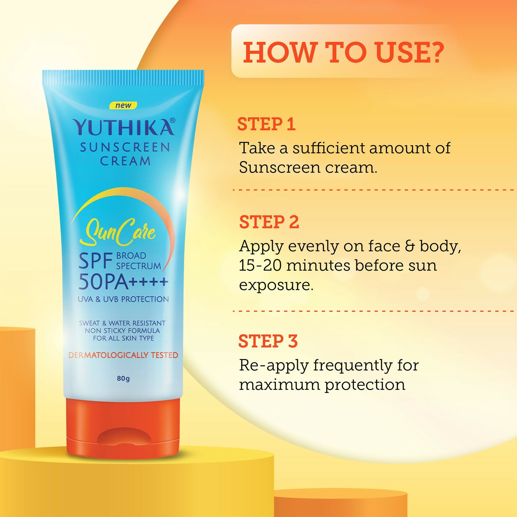 Yuthika Sunscreen Lotion SPF 50 PA+++