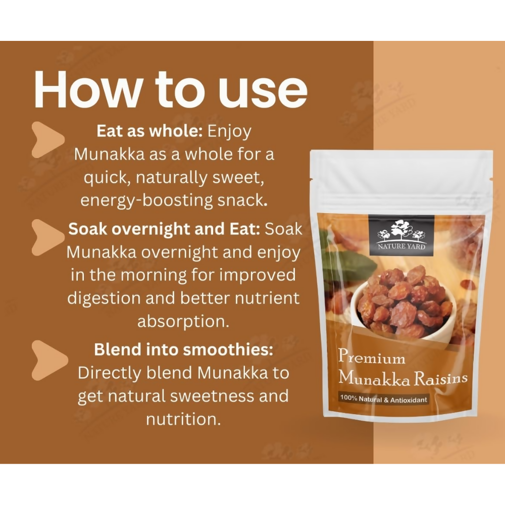 Nature Yard Premium Munakka Dry Fruits (Abjosh) Afghani Munaka Raisins Dried Fruit
