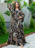 Vegaa Fashion Multi Color Heavy Air Tex Chinon Silk Digital Print Designer Gown