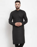 Jompers Men Black Solid Kurta Only
