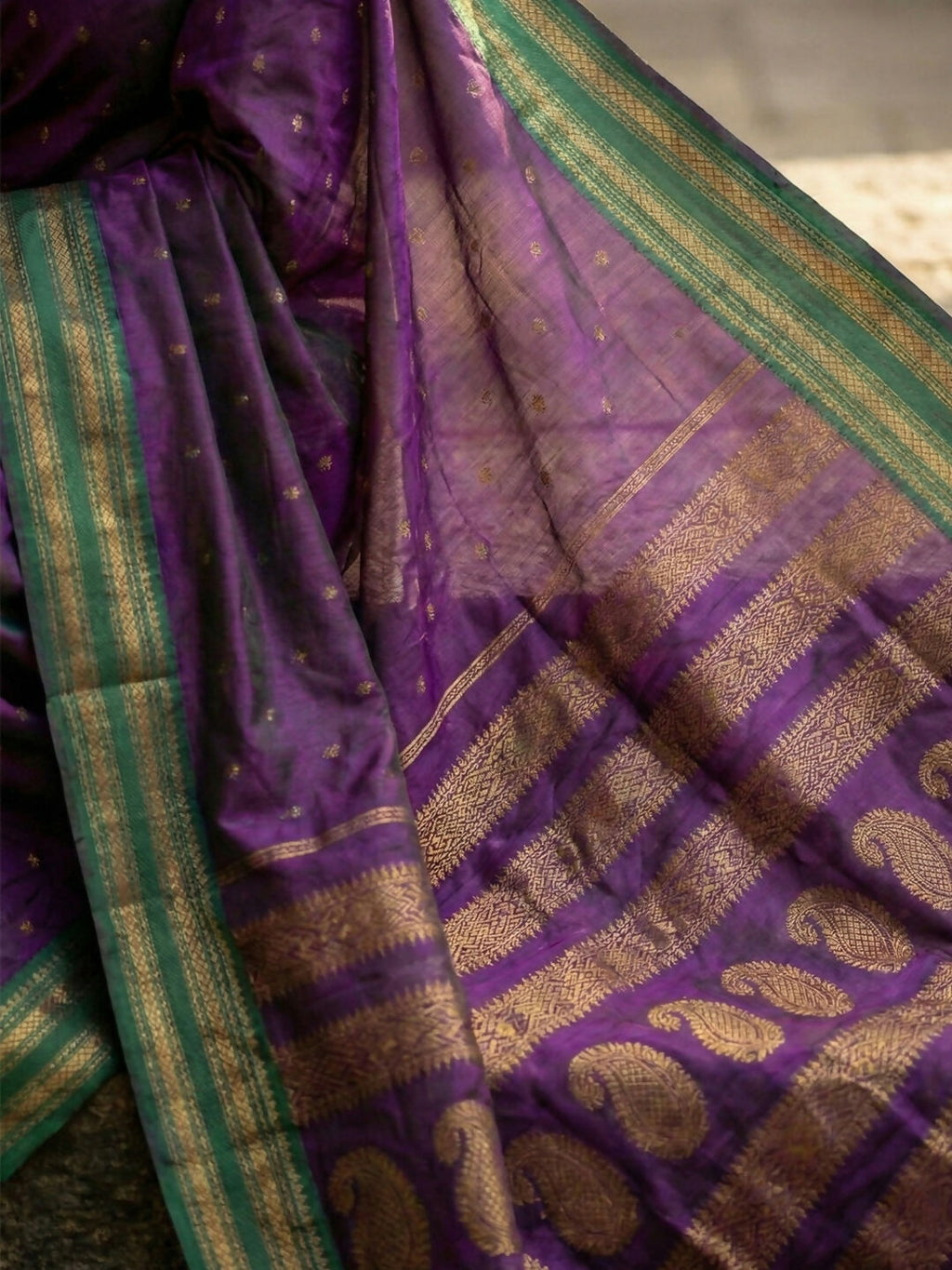 Shree Shyam Fashion Purple Soft Silk Saree