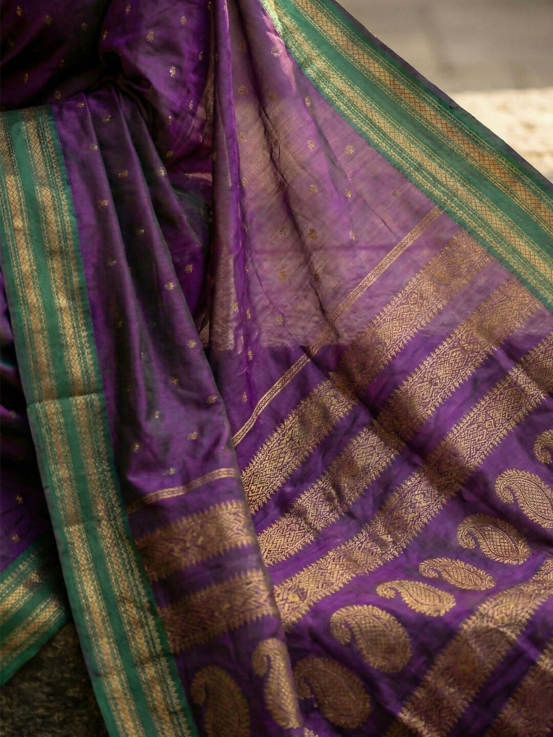 Shree Shyam Fashion Purple Soft Silk Saree